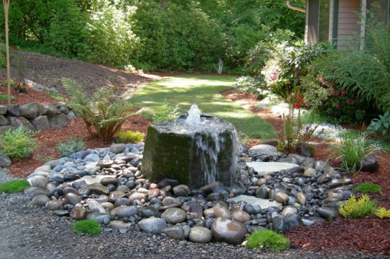 jardin fontaine pierre