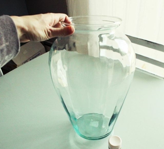 verre vase large idée de bricolage moderne 