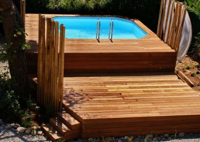 piscine de jardin hors sol en bois rénovation jardin 