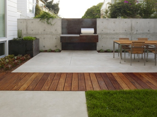 terrasse barbecue style minimaliste