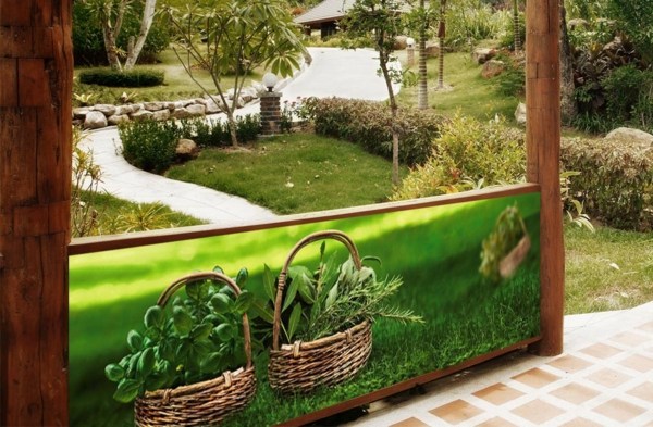 jardin brise vue imprimé terrasse