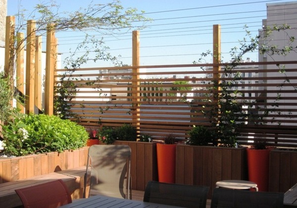 jardin terrasse idée de brise vue originale
