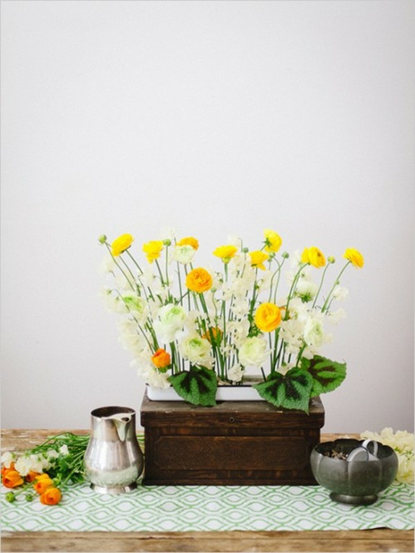 centre de table mariage fleurs simple