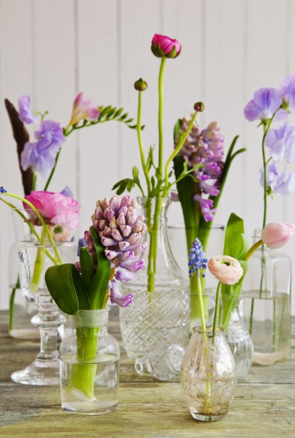 deco table fleurs fraiches
