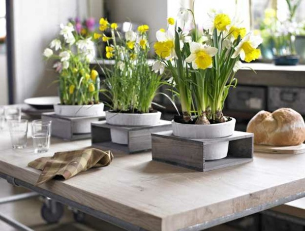 decoration table printemps fleurs