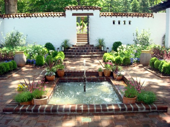 jardin design espagnol moderne