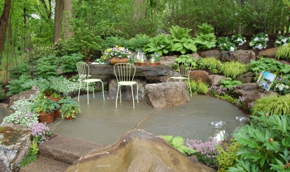 jardin espace relaxant rocaille