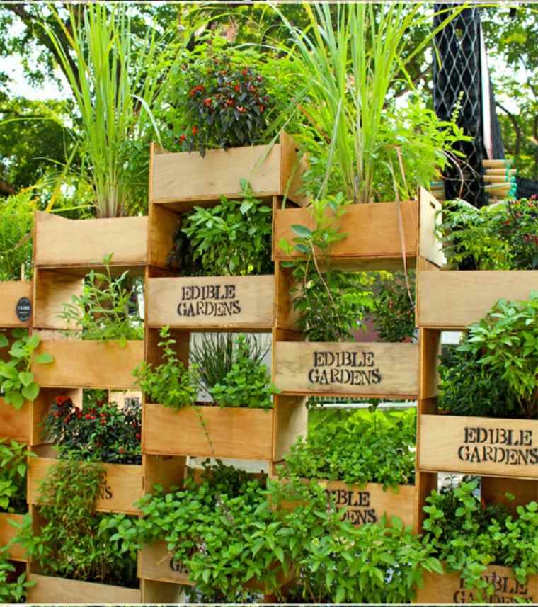 jardin vertical bois idée design