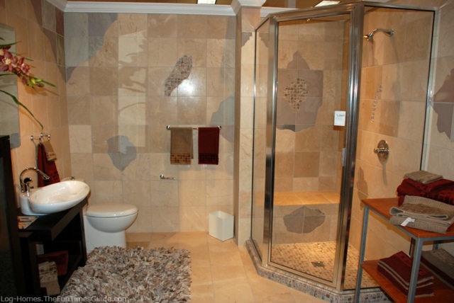 paroi de douche verre salle de bain idée aménagement tapis