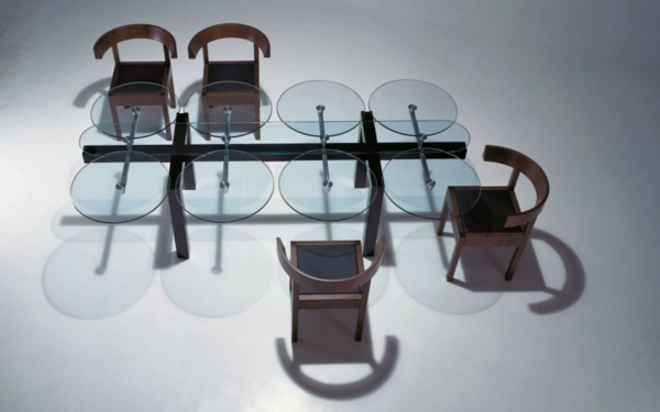 table à manger design modules verre
