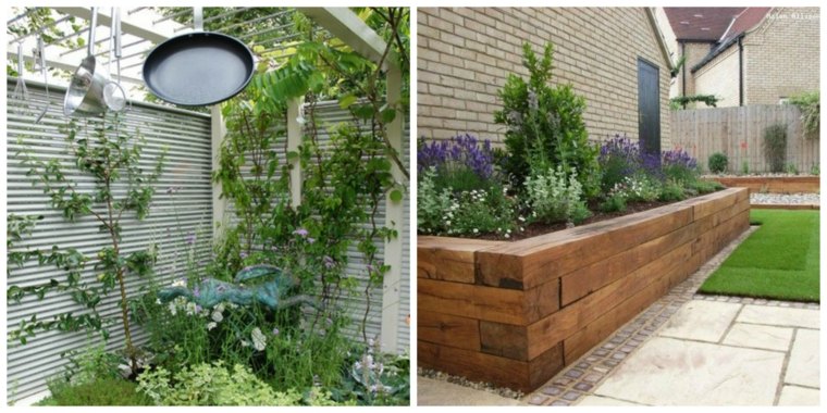 décorer jardin idée bac à fleurs bois 