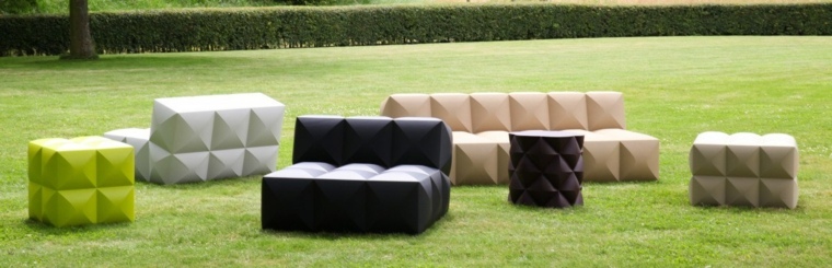 mobilier jardin canapé mousse revêtu design moderne 