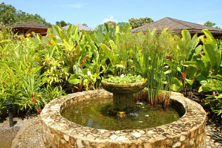 bassin jardin fontaine ronde