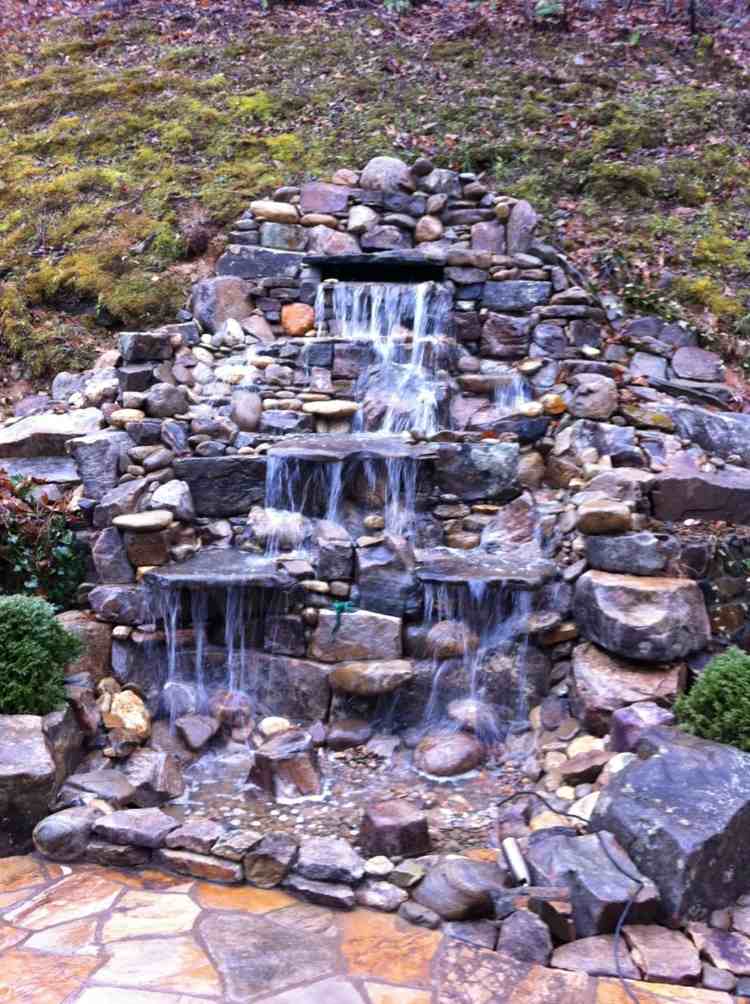 bassin jardin petit cascade