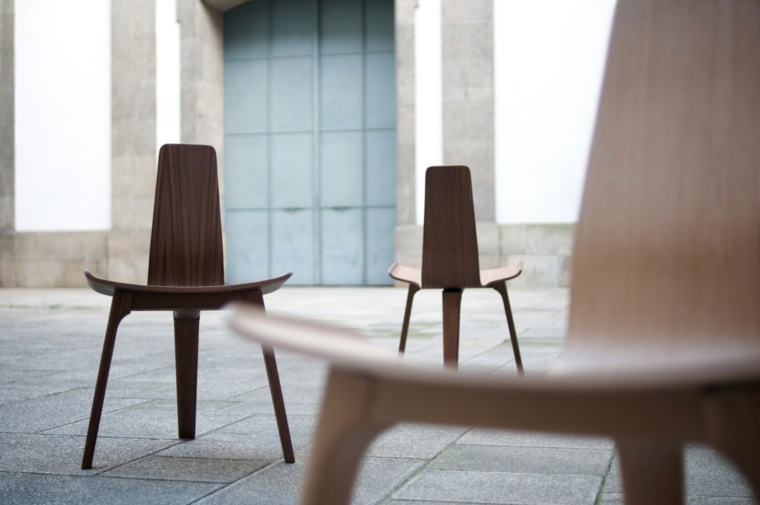 design chaise bois aménagement cuisine salle à manger idée 