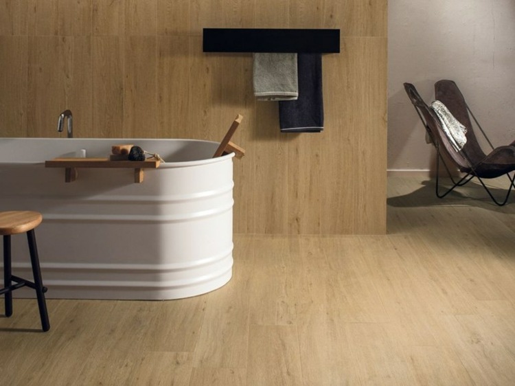 idée salle de bain carrelage effet bois Ceramiche GARDENIA ORCHIDEA