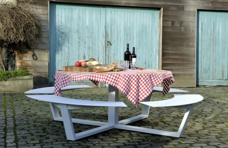 table de jardin bois design cassecroute table de pique nique design