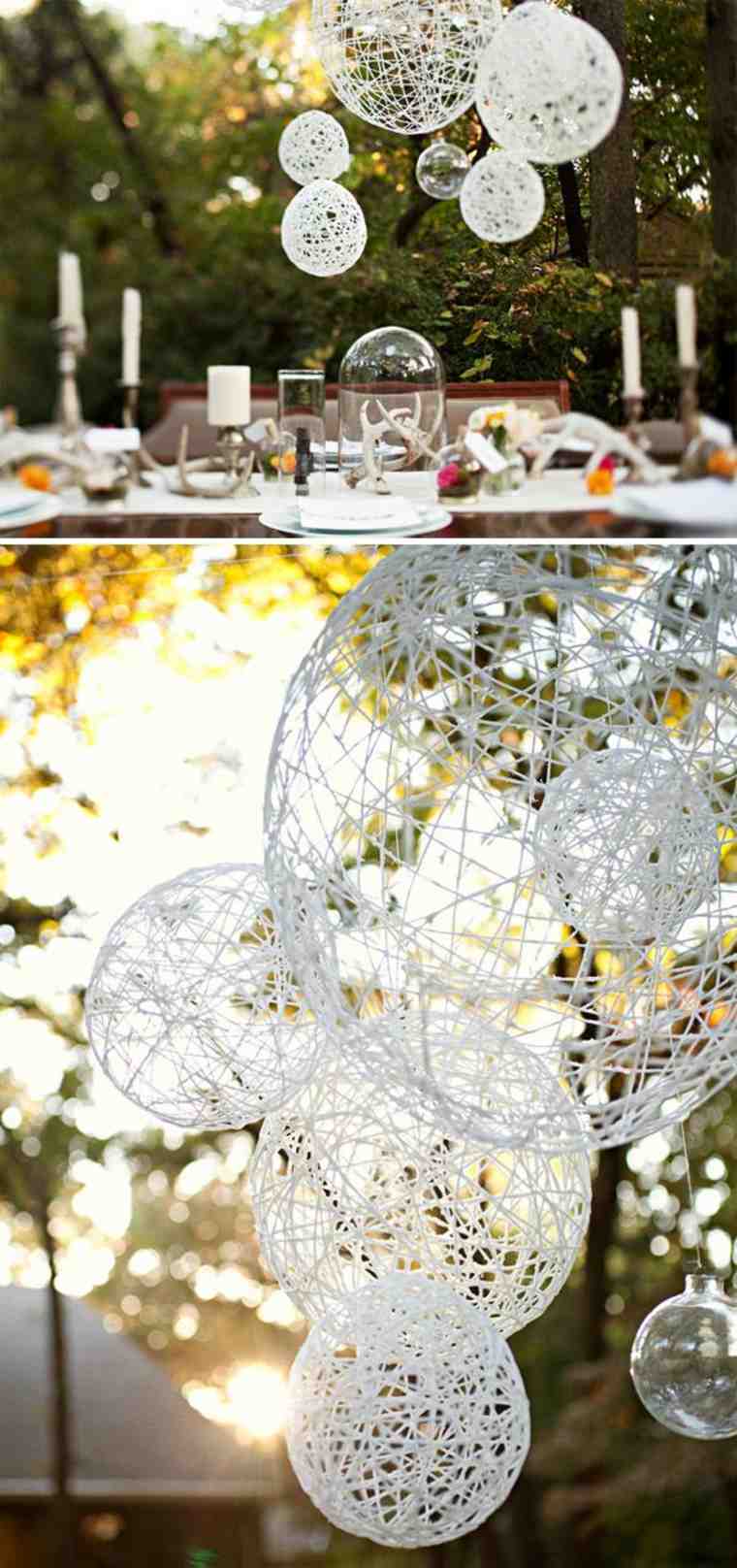 éclairage jardin idée lanterne blanche design moderne table de jardin