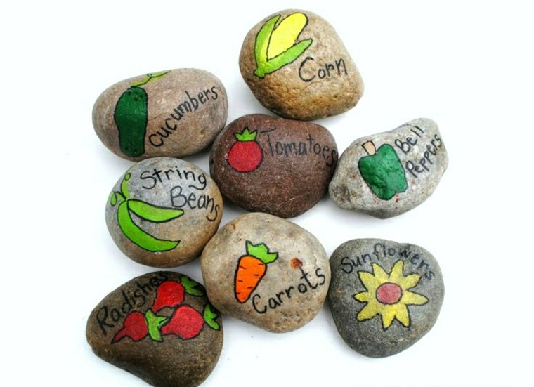 pierres noms légumes jardin
