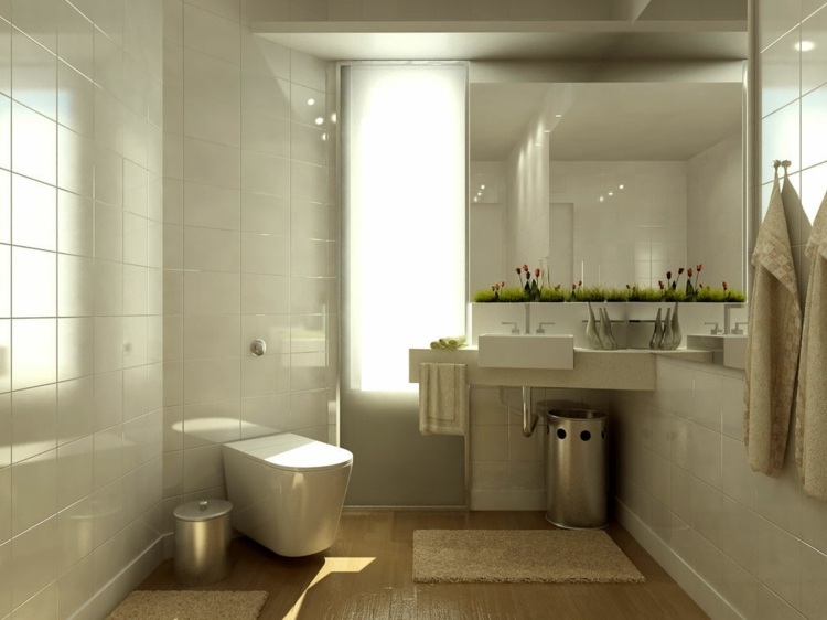 salle de bain moderne blanc