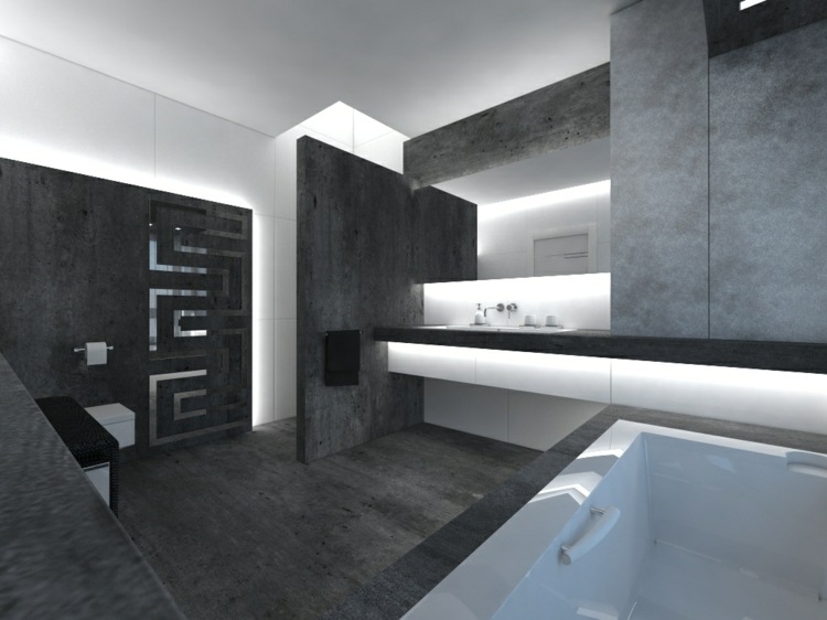 salle de bain moderne spacieuse