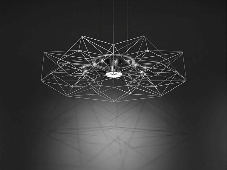 suspension LED minimaliste metal enduit