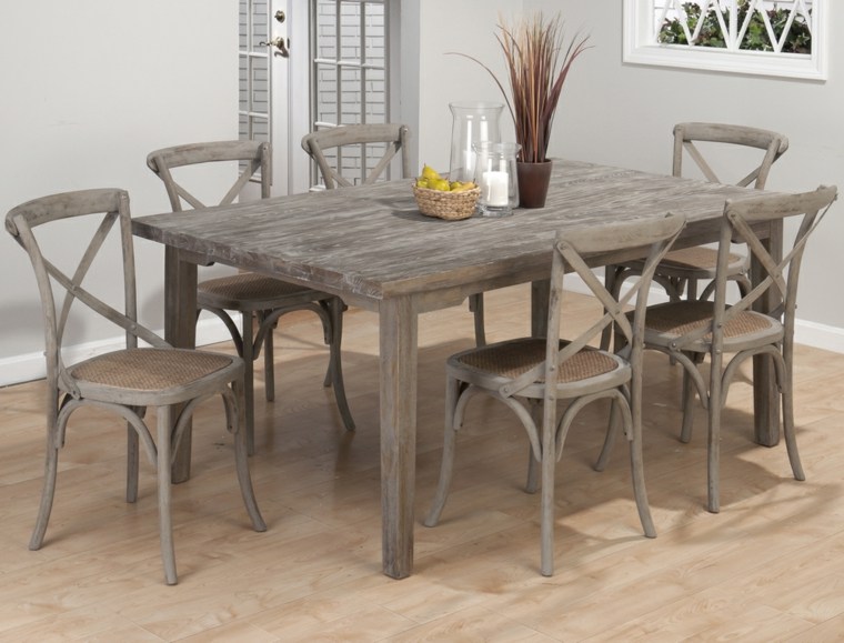 salle à manger design table en bois chaise moderne idée 