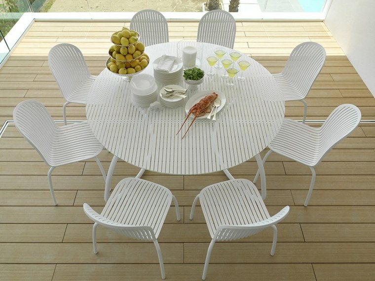 table design blanche extérieure chaise loto nardi 