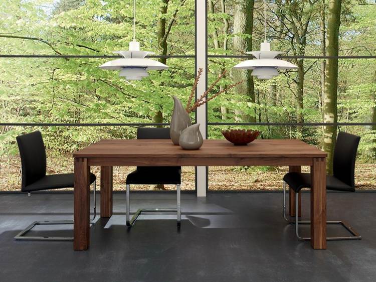 table de salle à manger en bois solide Hülsta Werke Hüls