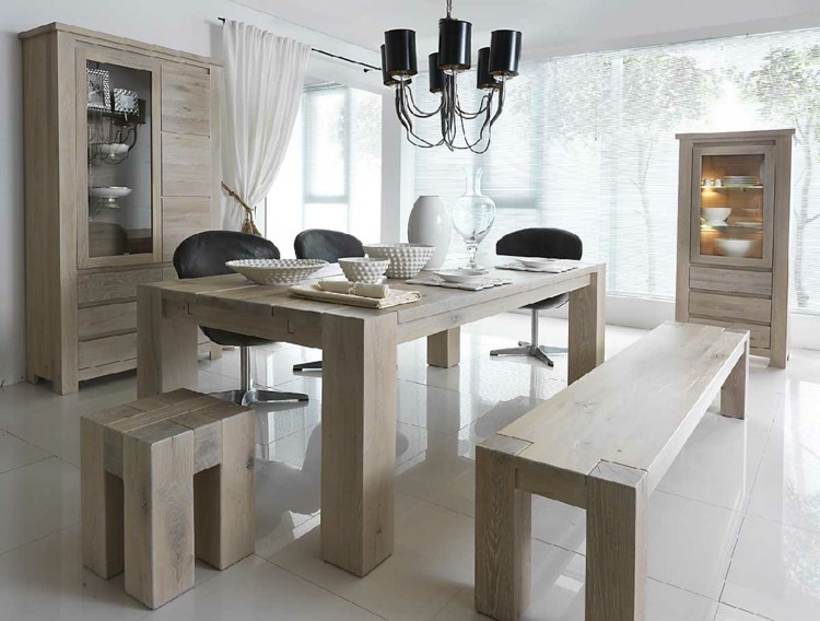 table design rustique bois clair