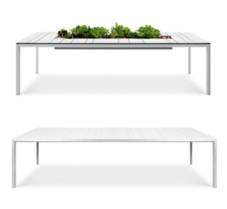 design moderne original table blanche extérieure jardin all-qtab01-02-b table de jardin bois