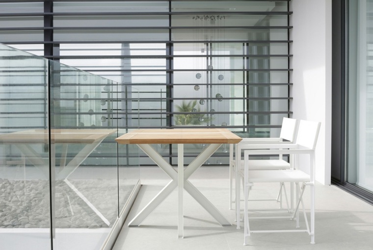 table jardin bois royal botania chaise blanche design 