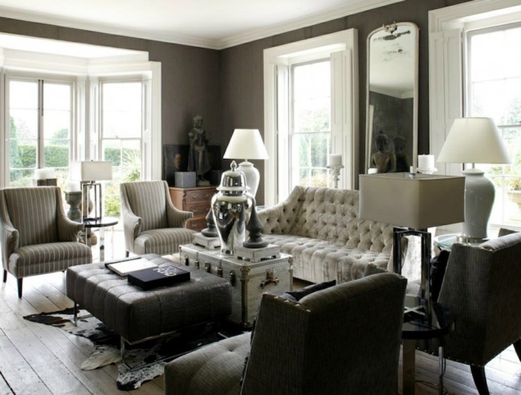 couleur taupe idee salon moderne