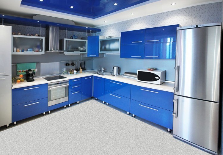 cuisine bleue design elegant