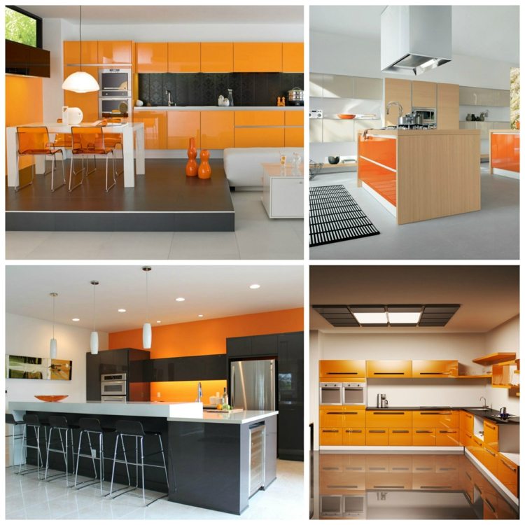 cuisine orange design idees