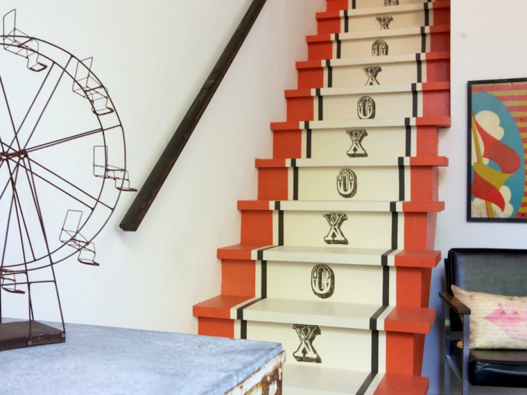 décoration escaliers modernes repeints 