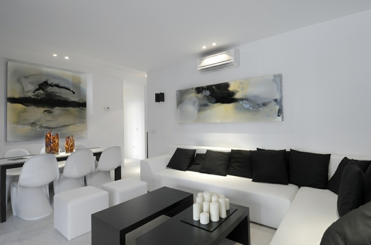 décoration intérieur salon blanc moderne design