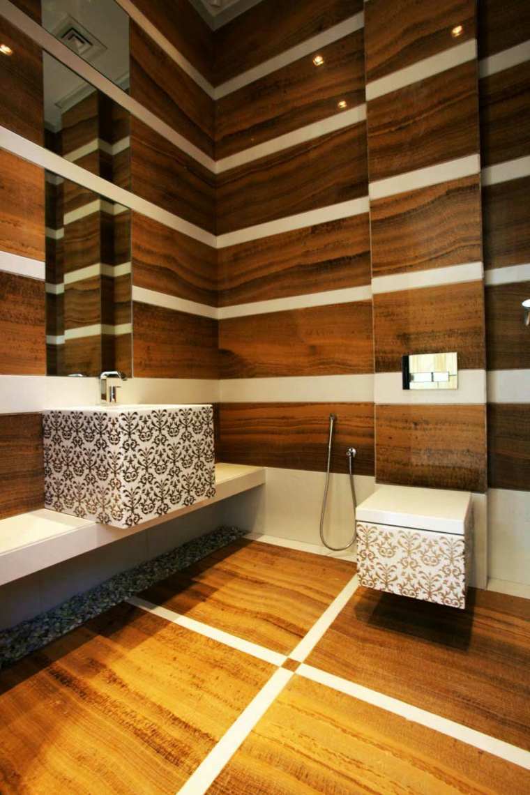 salle de bains design meuble bois
