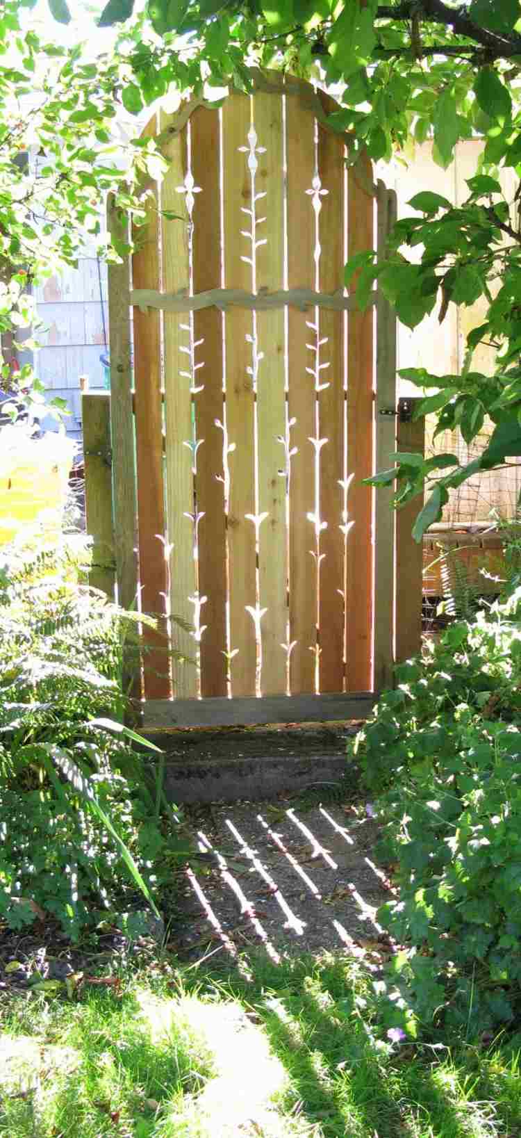 portail jardin bois design