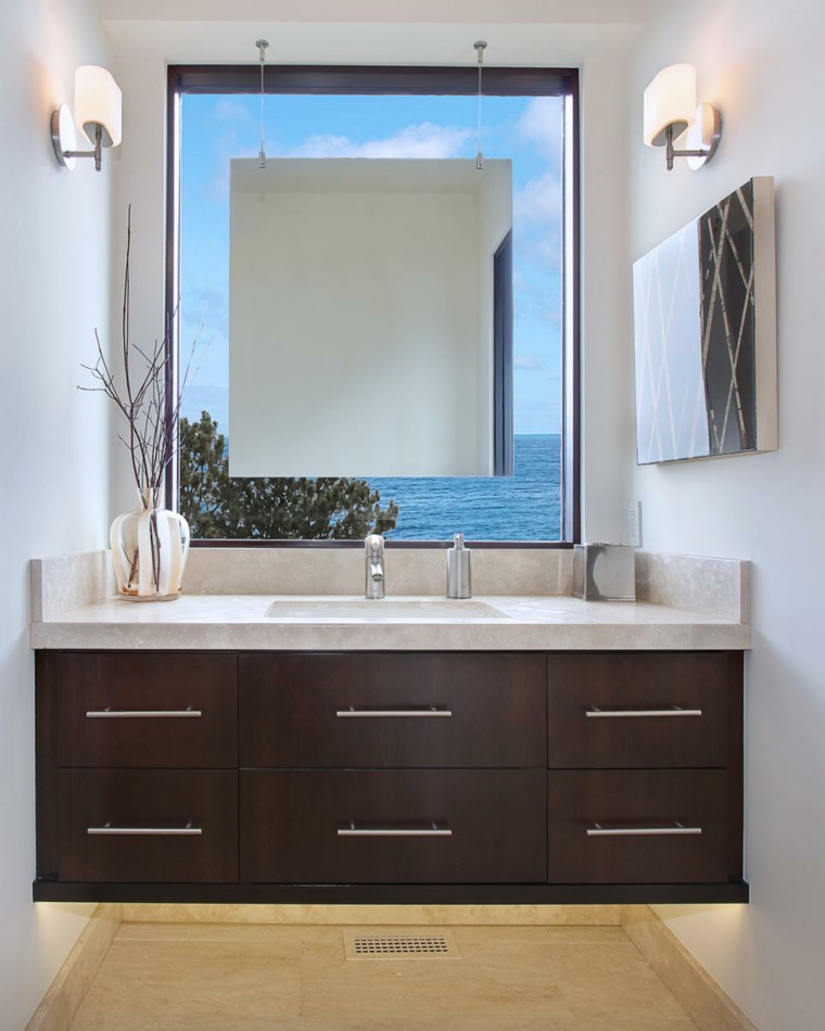 miroir de salle bain mobilier en bois