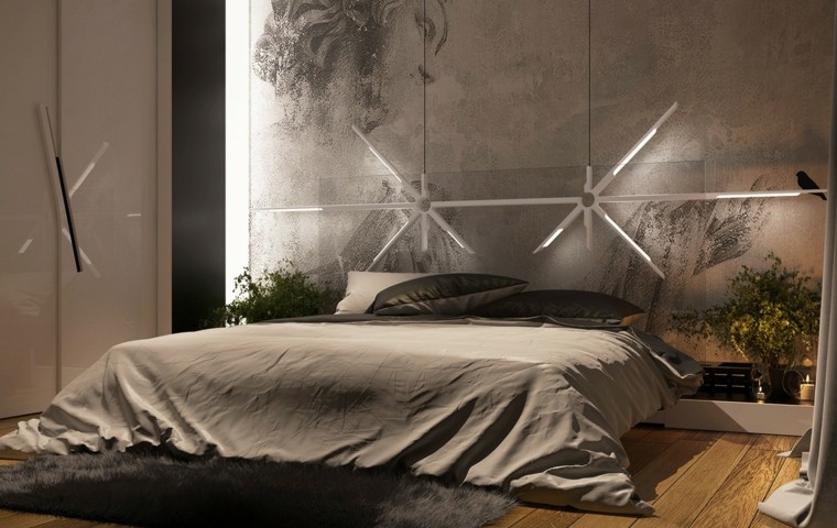 design chambres adultes décoration tetes de lit transparentes