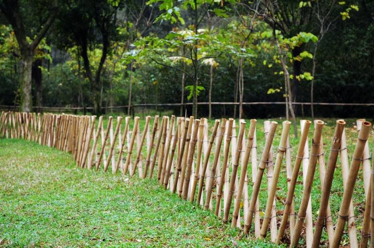 design extérieur clotures de jardin bambou