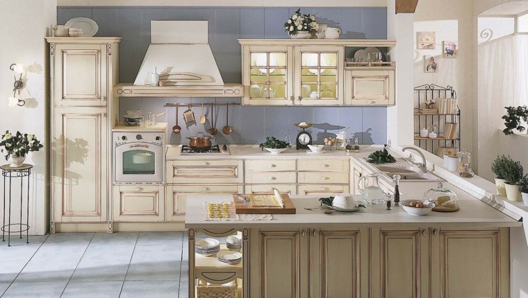 cuisines style campagne mobilier blanc