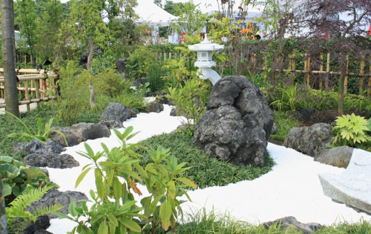 gravier blanc jardin japonais zen