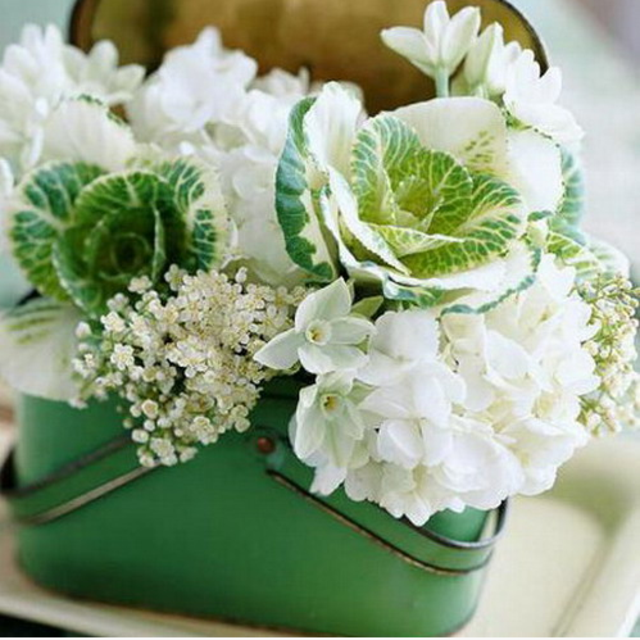 décoration de table idée marriage fleurs légumes idée très originale