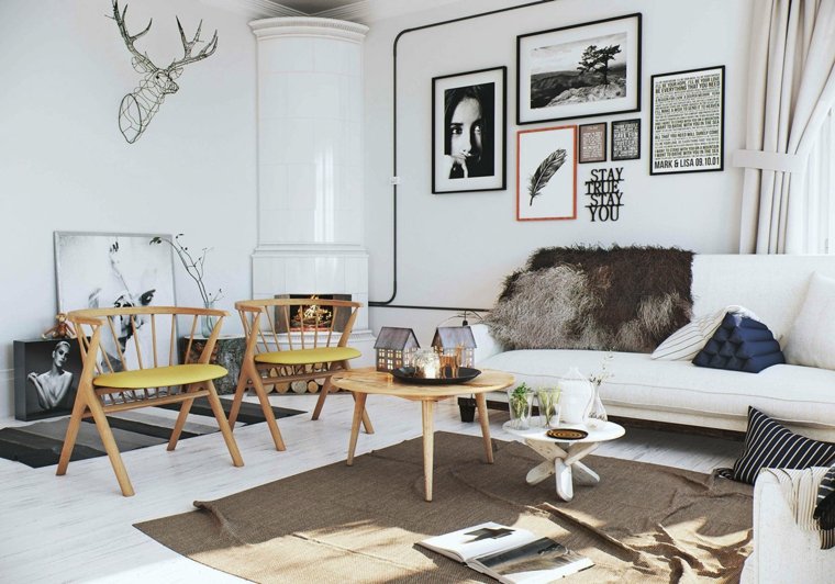 maison deco interieur design scandinave salons blanc