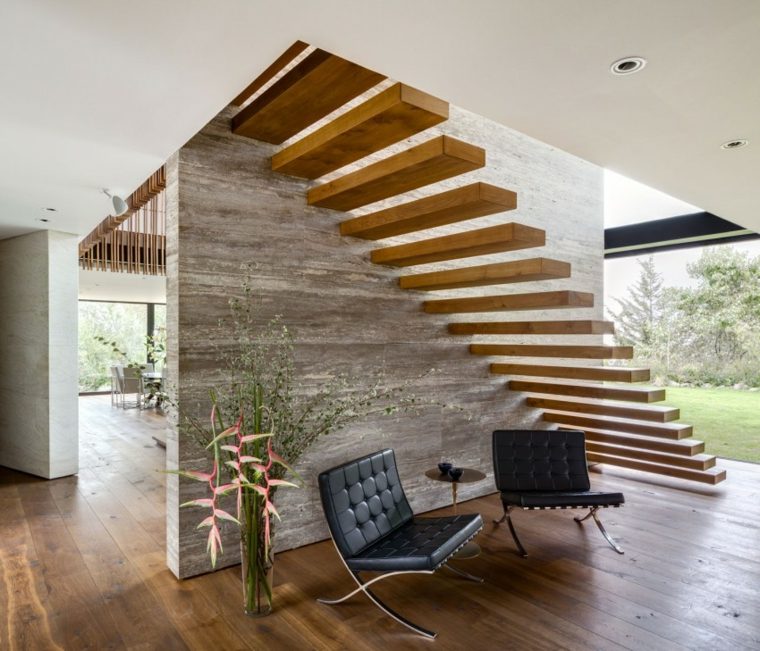 design d'intérieur maisons escaliers en bois
