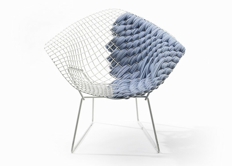 meuble design chaises Bertoia Diamant fabrication