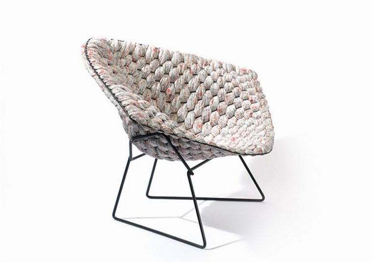 meuble salon design chaise diamant bertoia