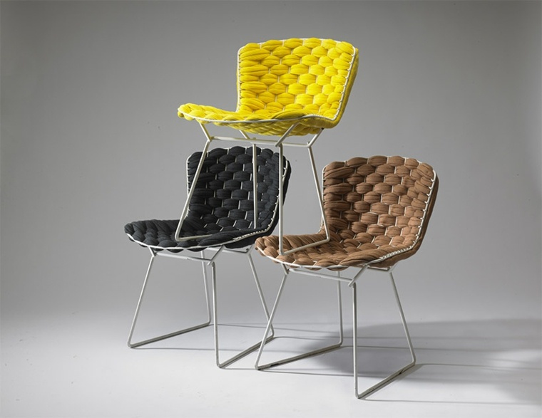 meuble design coussin chaises bertoia 